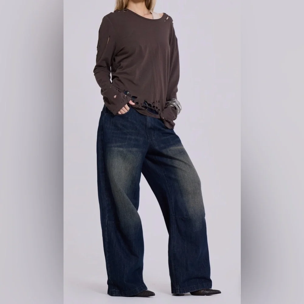 Jaded London, mid blue slub colossus jeans , size (26) , - Picture 11 of 11